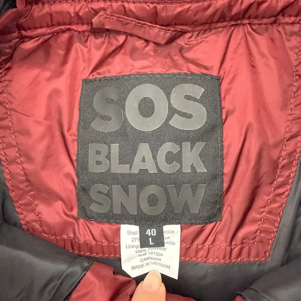 SOS BLACK SNOW Womens Snow Suit Jacket Size XL / Pants L Quilted Edgy Rocker Ski - Picture 14 of 16
